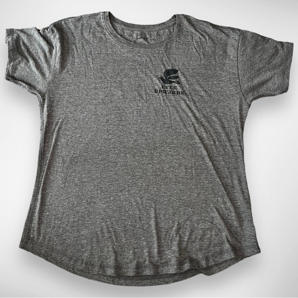 JASON YUN FOR ANTRHOPOLOGIE Gray Ever Upwards Graphic Tee Medium | EUC